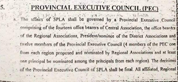 Provincial Executive Council (PEC)